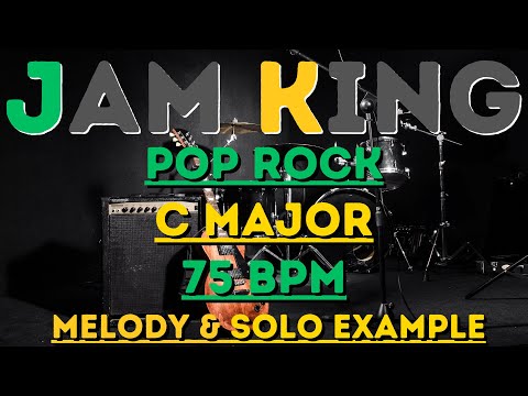 Pop Rock Guitar Backing Track in C Major 75 bpm #jamming