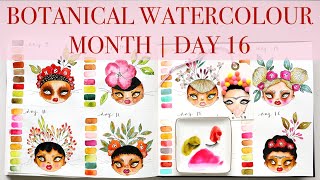 🎉🎉 BOTANICAL Watercolour Month Day 16 | Step by Step Tutorial JUL 2024