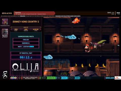 Donkey Kong Country 2: Diddy's Kong Quest en 51:28 (Warpless) [SGDQ2020]