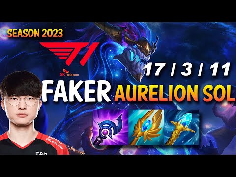 T1 Faker AURELION SOL vs YASUO Mid - KR Ranked