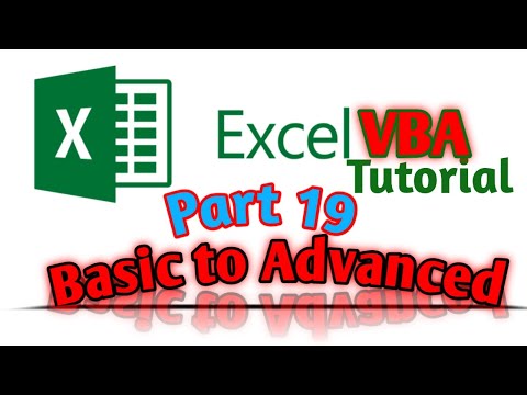 Excel vba | excel vba tutorial | excel training | vba beginner tutorial part 19 | excel vba advanced