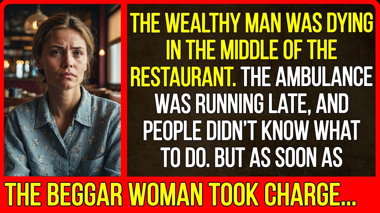 The wealthy man was lying in the middle of the restaurant. The ambulance was delayed, and...