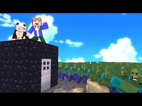 1000 NOOB ZOMBIES VS. OP BASE!