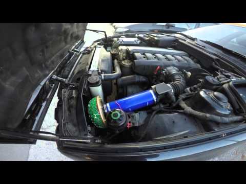 BMW 525i e34 HKS air filter - cold intake modification [4K]