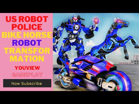 us police Bike transport robot car Bike Game us police robot car plane transport simulator Gameplay