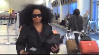 Diana Ross ANGRY at LAX Airport!