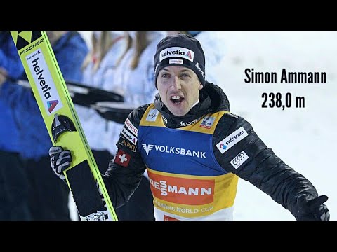 Simon Ammann 238,0 m (22.03.2019). Konkurs indywidualny Planica Seven 2019