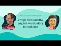 77 Tips For Teaching English Vocabulary To Students Cambridge Handbooks Pocket Books