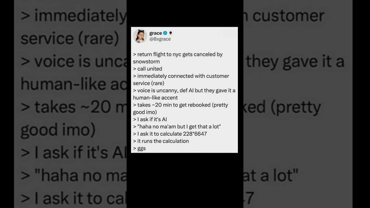 ai customer service handles nyc flight | Subscribe for more #motivation