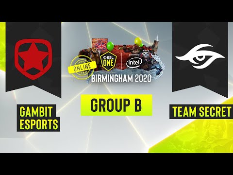 Dota2 - Team Secret vs. Gambit Esports - Game 1 - ESL One Birmingham 2020 - Group B - EU