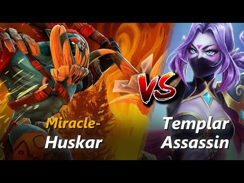 How to Huskar mid vs Templar Assassin (feat. Miracle-) | First 10 minutes