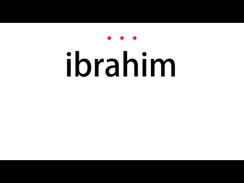 How to pronounce ibrahim - Vocab Today