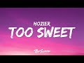 Hozier - Too Sweet (Lyrics) 