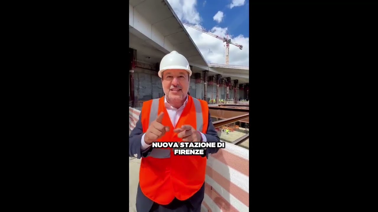 SALVINI: "CANTIERE UNICO AL MONDO A FIRENZE, NEL 2030 DECINE DI MIGLIAIA DI VIAGGIATORI AL GIORNO"