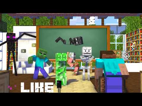 Monster School : When monster school became hero (Herobrine ) - Minecraft Animation