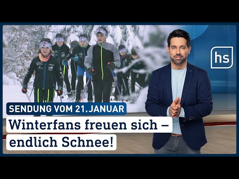 Winterfans freuen sich – endlich Schnee! | hessenschau vom 21.01.2023