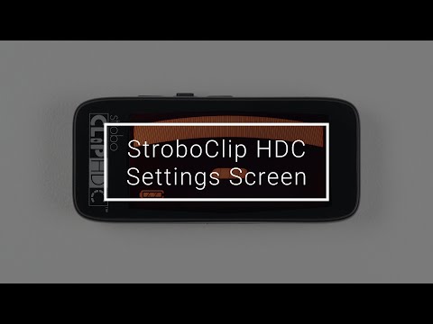 StroboClip HDC | Settings Screen | Parameters, Options, Defaults