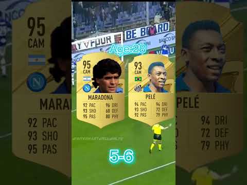 Maradona Vs Pelé in all Fifas #viral #football #foryou #shorts #youtube  #feed #fifa #maradona #pele