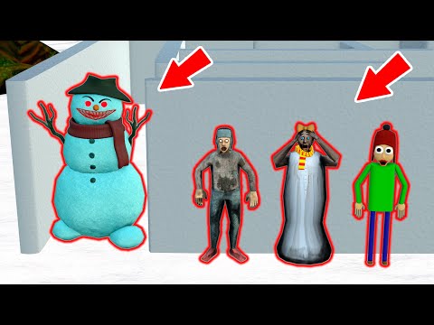 Granny vs Baldi vs Grandpa vs Snow Maze - funny horror school animation (p.107)