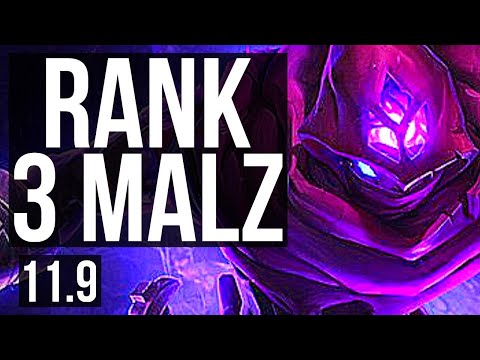 MALZAHAR vs SYLAS (MID) | Rank 3 Malz, 10/1/4, Legendary | EUW Challenger | v11.9