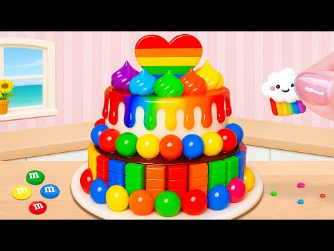 Yummy Mini Rainbow Chocolate Cake 🍰✨ Satisfying Miniature Cake Decorating Ideas 🤩 The Cake Corner