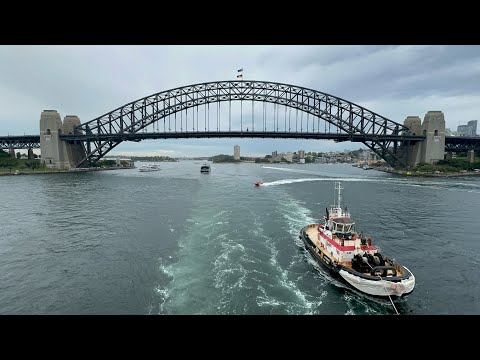 Thumbnail for Departing Sydney under the Harbour Bridge on the P&O Pacific Adventure  - 24/01/2024