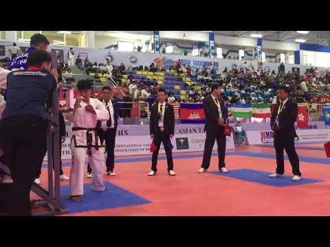 The9th Asian taekwon-do ITF Power breaking senior male Cambodia gold medal