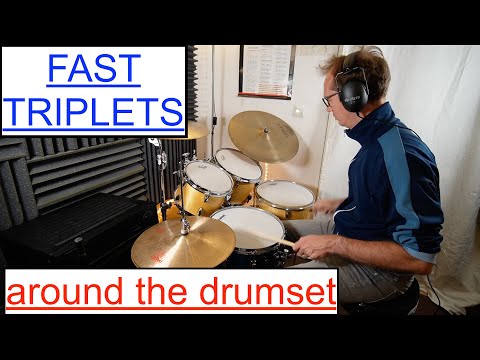 Drum Fills: How to play fast triplets around the drumset - with only 4 figures (drum lesson)