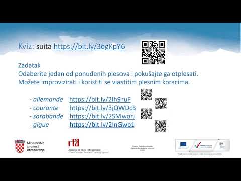 Glazbena umjetnost, 2. r. SŠ - Barokna suita i barokna sonata
