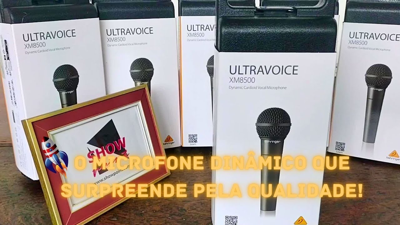 Microfone De Mão Dinâmico Behringer Ultravoice XM8500 Cardióide