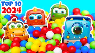 Top 10 dos carros Mocas! Desenho animado completo. Vídeo infantil dos carrinhos monstrinhos