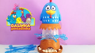 Jogo Tira Pena da Galinha Pintadinha Baratinha Borboletinha Pintinho Amarelinho Brinquedos