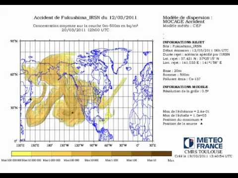 Fukushima : arrivée du nuage radioactif mercredi sur la France !