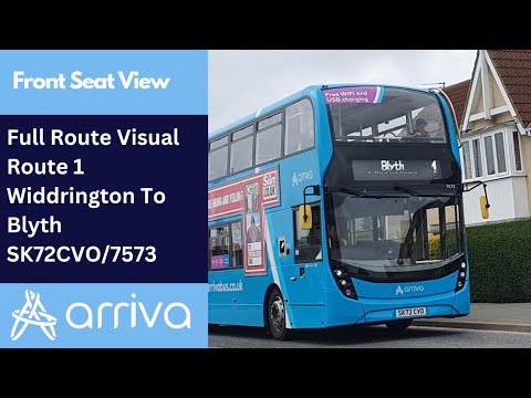 Full Route Visual | Arriva Northumbria Route 1 - Widdrington To Blyth | SK72CVO/7573