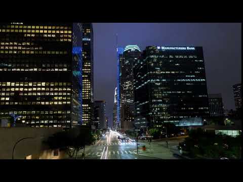 downtown los angeles at night hyperlapse