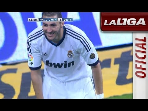Gol de Karim Benzema (4-2) en el Real Madrid - Málaga CF - HD