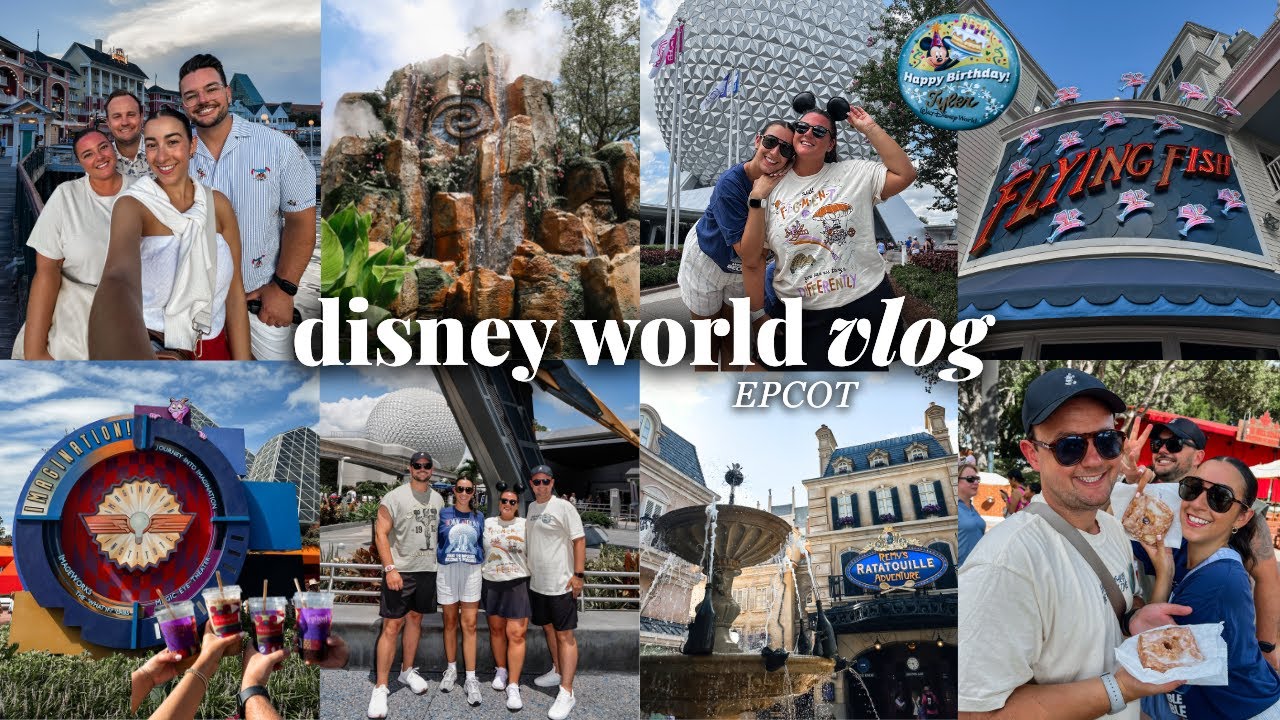 DISNEY WORLD VLOG! Epcot, Frozen, Ratatouille, Guardians, Soarin', snacks, pins, Flying Fish & more!