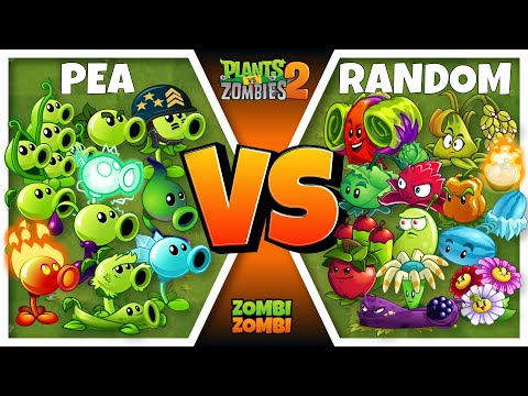 PvZ 2 Team PEA vs Random Plants - Which Team Will Win? - Team Plants Vs Team Plants.