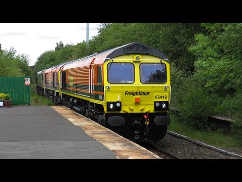 Freightliner Class 66 No's. 66419 & 66623 & 66547 on 0K98 Hope - Crewe B.H @ Denton on 25.05.19 - HD