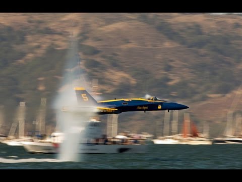 Blue Angels Fly By On The Beach