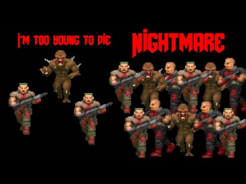 DOOM (1993) Difficulty comparison - E1M1: Hangar