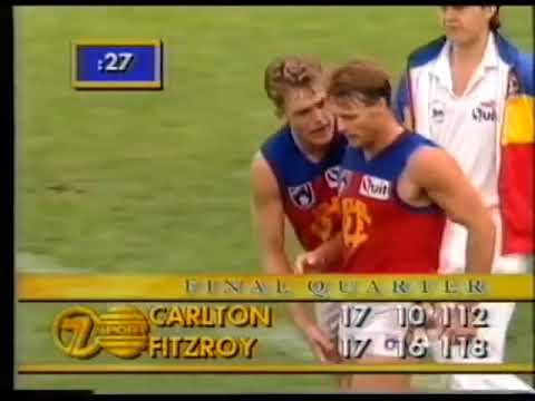 AMAZING LAST 60 SECONDS | Carlton vs Fitzroy 1993