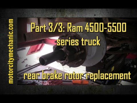 Part 3/3: Ram 4500-5500 series truck rear brake rotor/hub removal