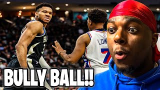 GIANNIS IS A BULLY!!- Philadelphia 76ers vs Milwaukee Bucks Highlights Reaction