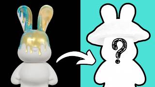 Turning a Paint Pour Bunny into my own Character