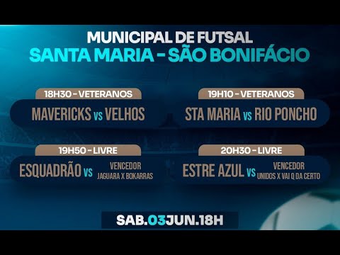 SEMI FINAL AO VIVO! ESTRELA AZUL VS UNIDOS CAMPEONATO MUNICIPAL DE FUTSAL 2023 (SÃO BONIFÁCIO!)