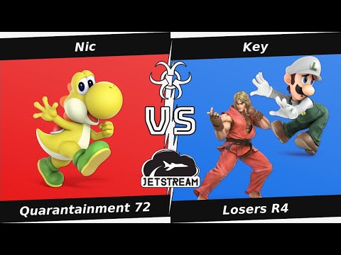 Quarantainment 72 Losers R4 - Nic (Yoshi) Vs Key (Ken, Luigi) - SSBU