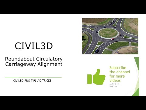 Civil3D - Roundabout Circulatory Carriageway Alignment  or Any circulatory alignment