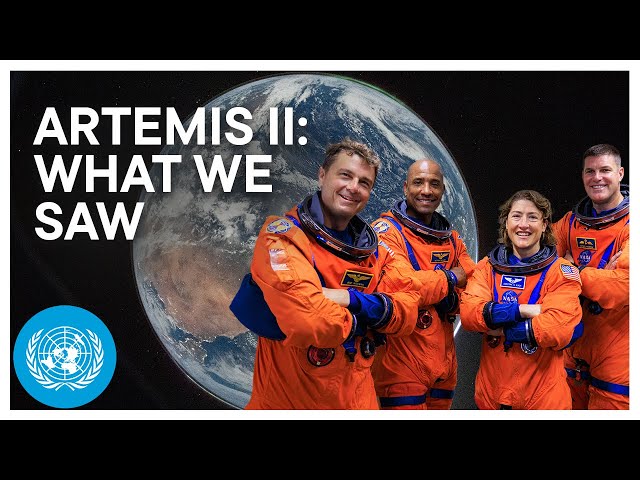 Astronauts touch down at UN Headquarters