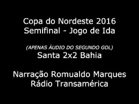 (Áudio) (2º gol) Santa Cruz 2x2 Bahia - Nar. Romualdo Marques, Transamérica.